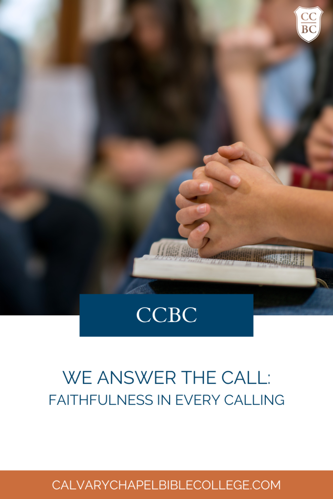 We Answer the Call at CCBC—equipping students to discern their calling, grow in Scripture, and glorify God in every vocation.